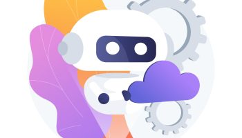 Cloud robotics abstract concept vector illustration. Remote machine learning, cloud artificial intelligence, computer science, mobile robotics, cloud-computing infrastructure abstract metaphor.